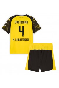 Fotbalové Dres Borussia Dortmund Nico Schlotterbeck #4 Dětské Domácí Oblečení 2025-26 Krátký Rukáv (+ trenýrky)